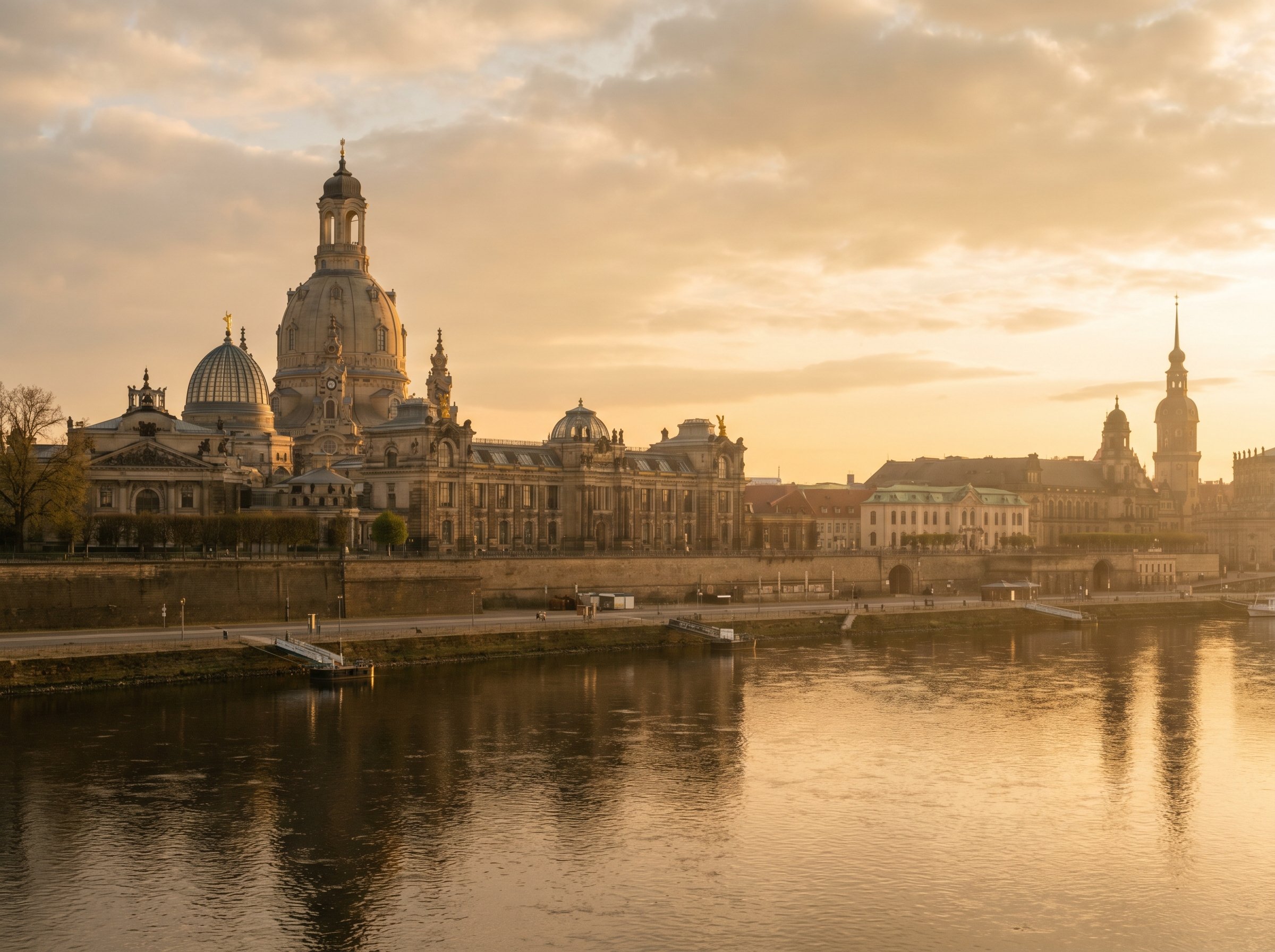 Dresden Altstadt mit Frauenkirche und Brühlscher Terrasse